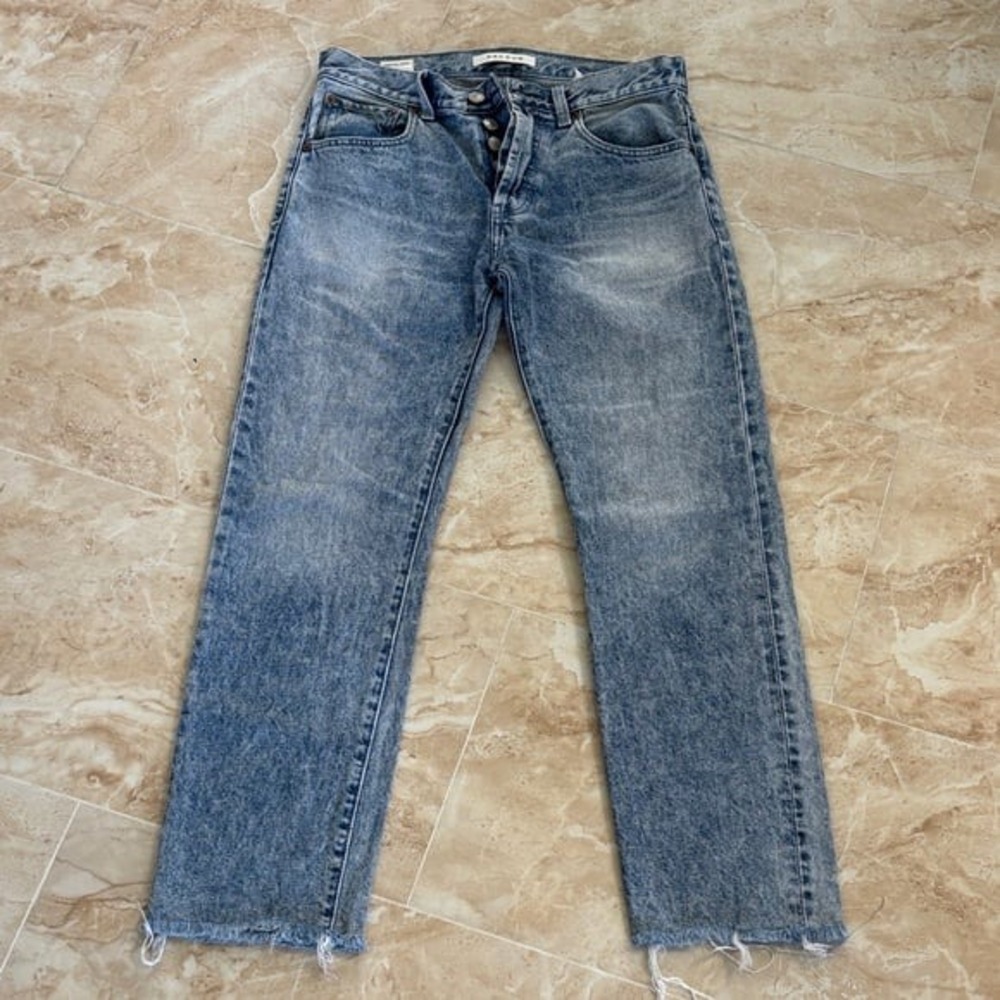 PacSun Vintage Loose Jeans Button Fly Raw Hem Light Wash Denim 28